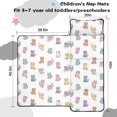 thumbnail image 5 of Multicolor Cat White Pattern Teens Toddler Nap Mat with Pillow, Sleeping Mat Bag for Preschool Daycare 50"x20", 5 of 6