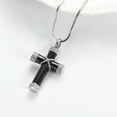 thumbnail image 3 of Rope Winding Cross Cremation Ashes Urn Pendant Necklace Memorial Keepsake Jewelry Lord’s Prayer Cross Ashes Necklaces, 3 of 7