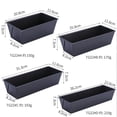 thumbnail image 3 of Wodtesl Carbon Steel Bread Loaf Pan, Non-Stick Rectangular Cake Mold, Baking Tray for Home, Toast Bakeware, 8.2\"-14.3\" Length, 3 of 7
