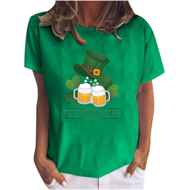 Camiseta de manga corta con cuello redondo suelta informal estampada para mujer Fridja gope2247