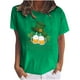 thumbnail image 1 of Camiseta de manga corta con cuello redondo suelta informal estampada para mujer Fridja  gope2247, 1 of 4