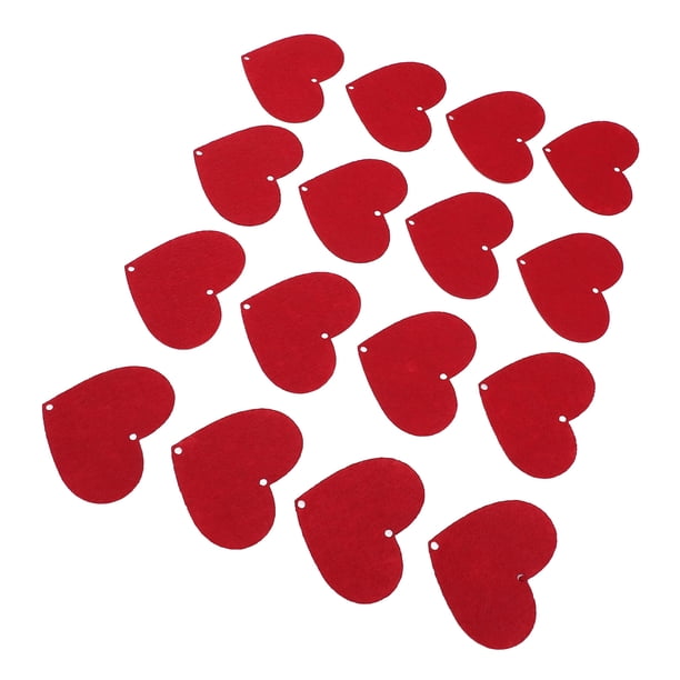 Guirnalda De Corazones Rojos, Corazones De Fieltro Práctico Romántico Con Aguja Para Enhebrar Para Bodas