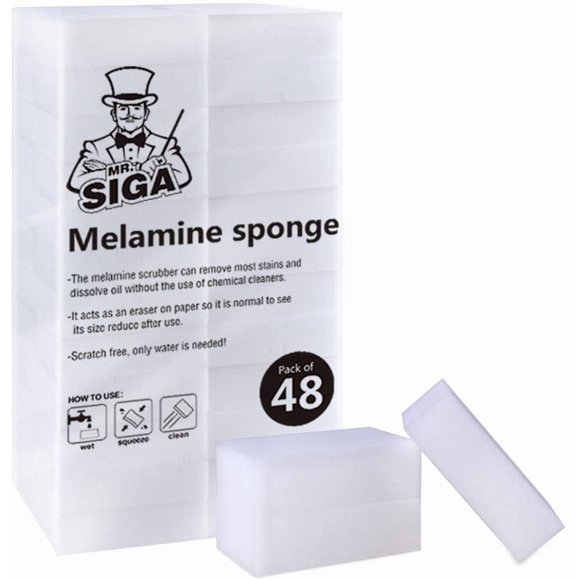 Melamine Sponge, 48 Count, Size 3.1" x 2" x 1"