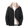 thumbnail image 2 of Puntoco Chaqueta Gruesa De Color Sólido Con Bolsillos Y Cuello Alto Con Cremallera Y Manga Larga A Prueba De Viento Para Hombre, 2 of 9