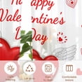 thumbnail image 6 of Semi Sheer Window Curtains 96 Inches Long, Happy Valentine's Day Rod Pocket Voile Silky Chiffon Curtain Treatment Drapes for Kitchen, Living Room, Red Love Heart Fly Romantic 52"x96", 2 Panels, 6 of 9