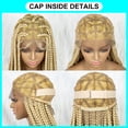thumbnail image 6 of Braided Wigs for Women Full Double Lace Braided Wigs Knotless Box Synthetic Lace Front Braided Wigs Cornrow Braids with Baby Hair Handmade Braided Wigs 32 inches (613 Color), 6 of 10