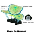 thumbnail image 4 of Soft Silicone Glowing Aquarium Simulation Coral 11cm Height Fluorescence Aquatic Artificial Coral Green, 4 of 6