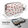 thumbnail image 4 of Goofa Chili Printed Toiletry Bag with Handle,Large Capacity Travel Makeup Cosmetic Bag for Women, Carry on Airport Airline Compliant Bag, 4 of 9