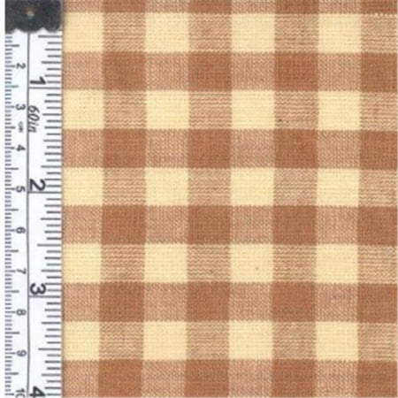 Textile Creations 150 Rustic Woven Fabric, 0.37 Check Light Brown, 15 yd.