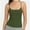 Army green, variant on Women's Scoop Neck Cami Crop Tops Strap Camisole Tank Shirt Cami Cropped Tops