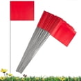 thumbnail image 1 of 50Pack Marking Flags, Red Yard Flags 15x4x5Inch, Marker Flags, Lawn Flags Markers, Irrigation Flags, Landscape Flags, 1 of 4