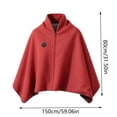thumbnail image 3 of Wearable Heated Blanket, Electric Heating Shawl Wrap with Zipper, Soft Warm Heating Cape for Home, Office and Travel Use, 3 of 7