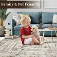 thumbnail image 5 of Shininglove Modern Abstract Distressed Area Rugs 10' x 13' for Living Room, Contemporary Non-Slip Washable Low Pile Carpets for Bedroom Home Office(Brown), 5 of 8