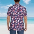 thumbnail image 6 of Goofa white Skull Flower Hawaiian Shirt for Men, Unisex Summer Beach Casual Short Sleeve Button Down Shirts,Aloha Tropical Floral print shirt-, 6 of 9