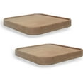 thumbnail image 1 of anaan Raft Floating Shelf Wood Round Wall Mounted Showcase Wall Shelf Hanging Planter Storage Wooden Shelf for Plants Photo Candle Invisible Wall Decoration Design Set of 2 (Square 7.09 inch), 1 of 7