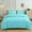 Blue, variant on Washed Cotton 4-Piece Bedding Set with Duvet Cover for Queen Size Bed, All Season Bed Sheet Set for Home Bedroom Decor