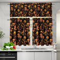 thumbnail image 2 of Yuyamidu Mushroom Kitchen Curtain Valance and Tiers 3 Panel Set Washable Blackout Curtains for Bedroom Easy to Install Contemporary Trendy Valances Home Decor, 2 of 5