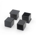 thumbnail image 1 of Square Furniture Leg Covers For Metal Legs, Precise Fit Anti-Slip Rubber Leg Tips Multi-Utility For Furniture Items Furniture Floor Protectors Protects Floor From Scratches, Pack Of 10, 1 of 5