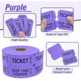thumbnail image 4 of THOPBPRK 500 Raffle Tickets Double Roll, Raffle Tickets Roll with Name and Phone Number, for Raffle, Events, Classroom, Entry, Class Reward & Door Prize Halloween Party (Purple), 4 of 10