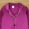 thumbnail image 6 of HFHAPW Girls Pajamas Satin Pajama Set Silky Pjs Long Sleeve Button Down Sleepwear Loungewear Sets for Kids,8-9 Y, 6 of 6