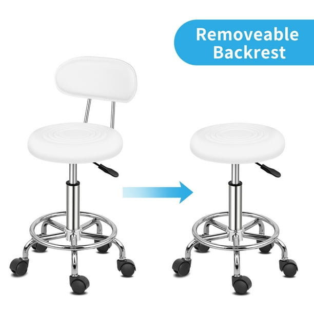Free Shipping! Ktaxon Swivel Salon Stool Chair with Backrest
