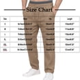 thumbnail image 3 of ZOYOEN Mens Cotton Linen Pants with Pockets- Elastic Waist Straight Leg Casual Summer Vacation Beach Pants Beige Size L, 3 of 4