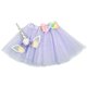 thumbnail image 1 of EeaseMX 1 juego de vestido de tutú y diadema para niños, kit de falda de tutú y sombrero de unicornio para fiesta de cumpleaños infantil (lavanda), 1 of 8