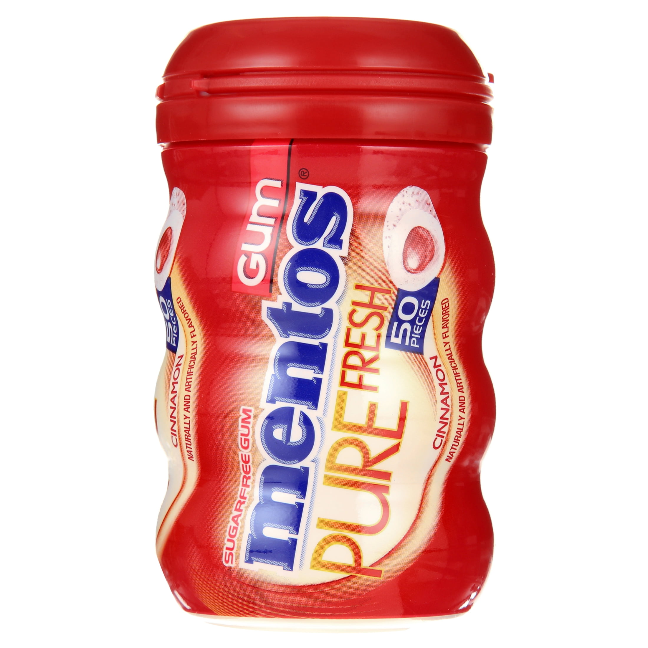 Mentos Pure Fresh Sugar-Free Chewing Gum, Cinnamon, 50 Regular Size Pieces (6 Pack, 300 Total Pieces)