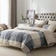 thumbnail image 3 of Funda Nórdica King, 100% Algodón, Juego de cama de 3 piezas, Gris Hotel, 3 of 9