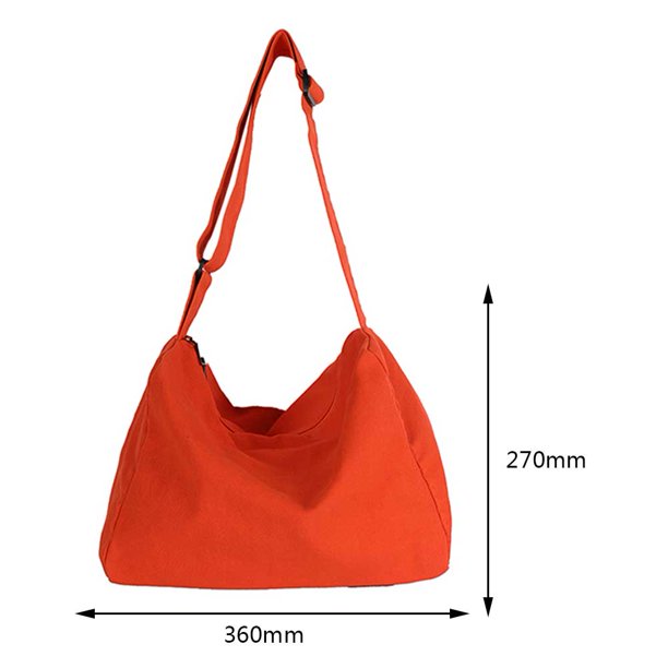 Bolso bandolera de lona Bolso de hombro de moda Gran capacidad para viajes (naranja) Ndcxsfigh Para Estrenar