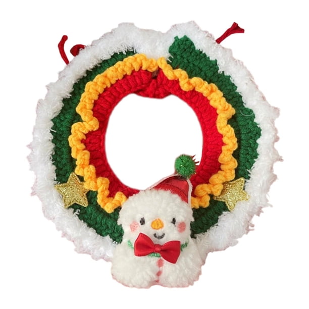 Collar de punto para gatos perfecl muñeco de nieve