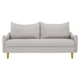 thumbnail image 4 of Modern Sofa Couch, Upholstered 2-Seat Loveseat Sofa for Living Room, Bedroom, Small Space, Office, Beige, 4 of 6