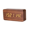 thumbnail image 3 of GOOHOCHY Room Clock LED Alarm Clock Bamboo Brown 1Pack 5.9X1.6X2.8in, 3 of 8