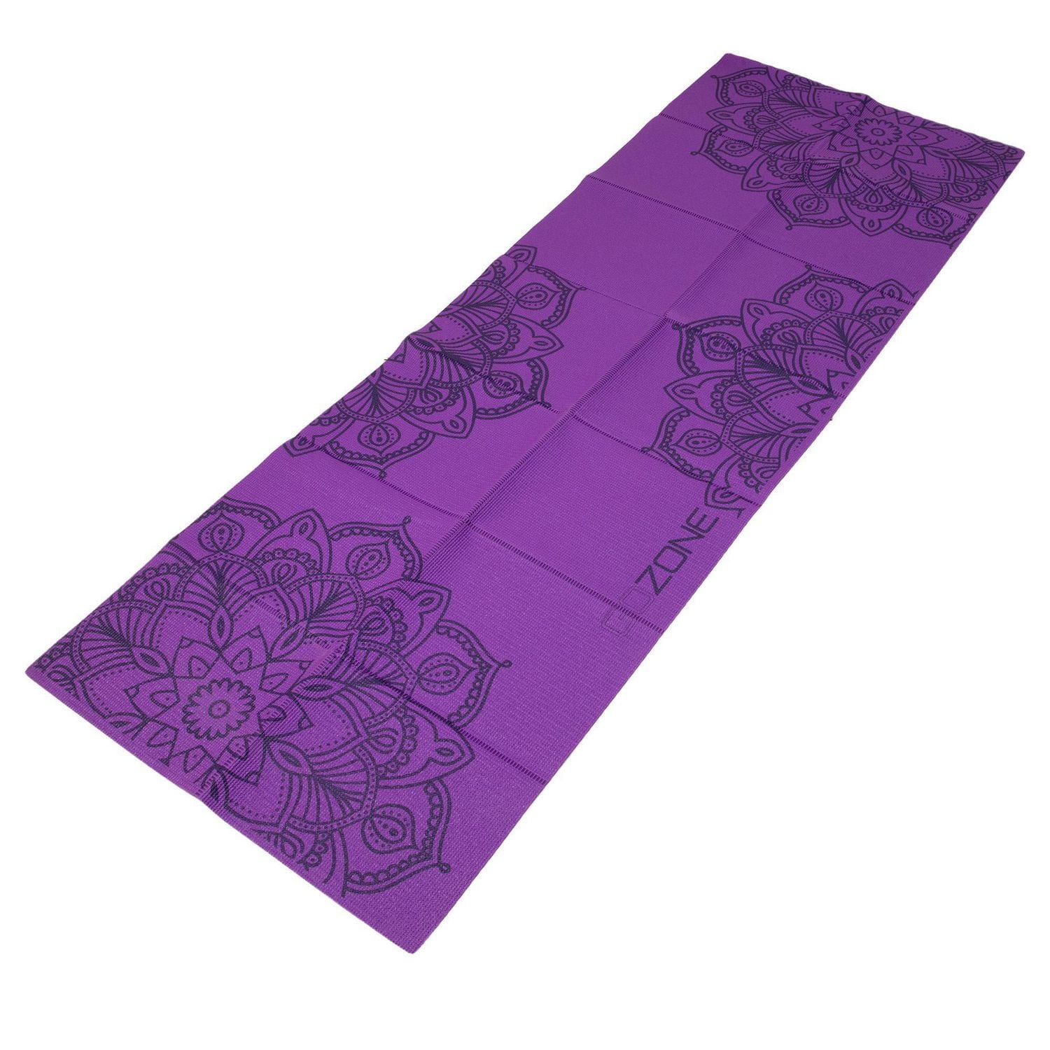 GoZone Printed Foldable Yoga Mat – Purple, Durable and lightweight