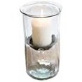 thumbnail image 2 of First of a Kind Glass Hurricane Pillar Candle Holder with Rustic Metal Insert, Perfect as a Centerpiece (10" Tall), 2 of 10