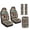 Aztec Cow American Tribal, variant on Xoenoiee Deer Skull American Flag Pattern Car Seat Covers Full Set for Women Waterproof Car Seat Belt Cover, Center Console Cover, PU Leather Car Accessories 5 Pack