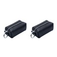 thumbnail image 3 of Sonducket Cartera de cuero para mujer, tarjeta de crédito, puerta, llaves, almacenamiento, viaje, escuela, llavero, monedero, organizador, Negro 2Conjunto, 3 of 6