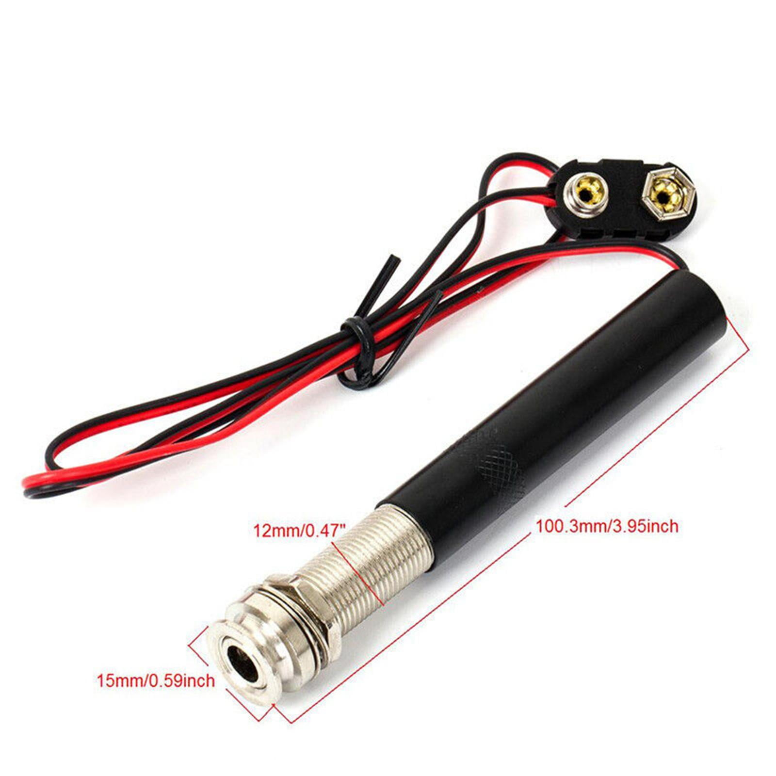 JIAHAOO Preamp Pickup Kit for Endpin Acoustic Guitar Piezo Jack No Tuning Metal Durable String Friendly