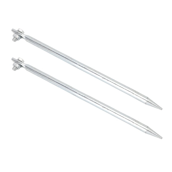 Ground Rods, Grounding Pegs 2 Pcs Portable High Conductivity Threaded Connection for Electric Fences