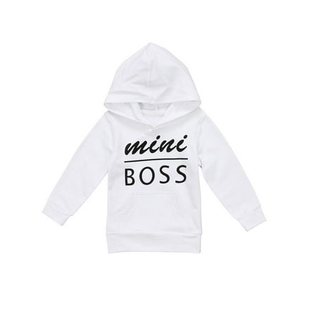 

RUEWEY Kids Boy Girl Hoodie Sweatshirt Mini boss Pullover