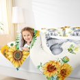 thumbnail image 4 of Manfei Kawaii Animal Elephant 3 Pieces Queen Comforter Set for Kids Children,Chic Floral Sunflowers Ultra Soft Bedding Sets,Cartoon Wildlife Bedding Comforter Set Breathable,Luxury Bedroom Decor, 4 of 8