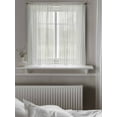 thumbnail image 5 of Sage Green Striped Curtains 54 Inch Length,Sheer Curtains for Bedroom Living Room Window Sage Green White Stripes Farmhouse Rod Pocket Drapes Kitchen Curtains Small Half Window 42"x54" 2 Panels, 5 of 7