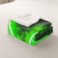 thumbnail image 4 of Erosebridal Neon Lightsaber Fleece Blanket, Green Geometry Sherpa Throw, Lightning Decor, 90x90, 4 of 7
