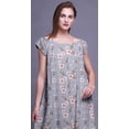 thumbnail image 3 of Bimba Chemises de Nuit pour Femmes en Rayonne Imprimée Manches Courtes Lingerie de Nuit pour Dames, 3 of 4
