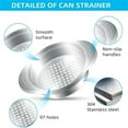 thumbnail image 3 of Food Can Strainer,Stainless Steel Tuna Can Strainer Sieve,Metal Press Lid Canning Colander Oil Drainer,4.5 in Can Filter Kitchen Tools for Beans,Vegetables,Silve, 3 of 8