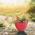 thumbnail image 5 of Large Ribbed Flower Pots for Indoor and Outdoor Use - Lightweight Durable Design with Holes - Planter for Garden and Home, 5 of 5