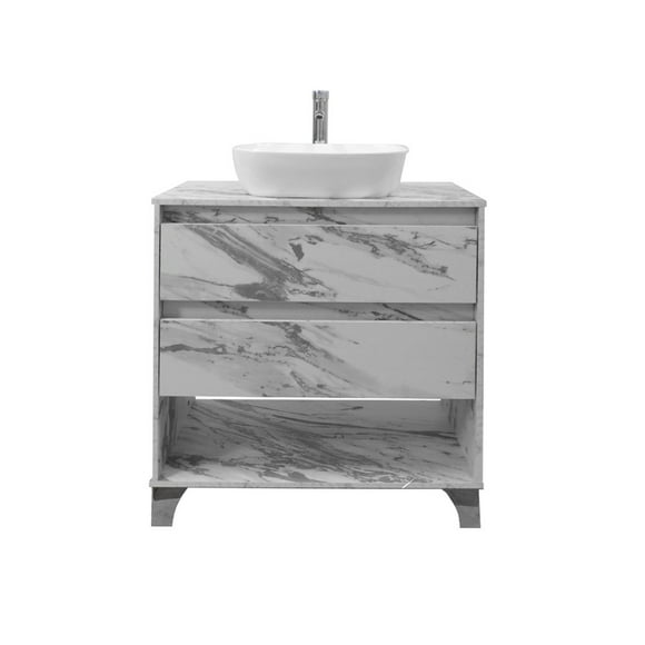 Gabinete De Baño Con Llave Y Lavabo Minimalista ROY