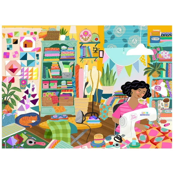 RoseArt - Soft Touch 1000 pièces - Salle de couture- Puzzle emboîtable pour adulte