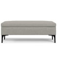 thumbnail image 4 of Simpli Home Rebecca 48 inch Wide Mid Century Modern Rectangle Large Coffee Table?Storage Ottoman with Lift up Lid in Cloud Grey Polyester, 4 of 7
