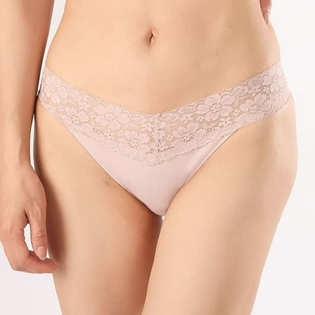 Summer Savings: Woman Panties  Ropa Interior para Mujer  Women s Lace Low Rise Sexy Comfortable Breathable Briefs Women s Underwear SOPATENOR Pink M